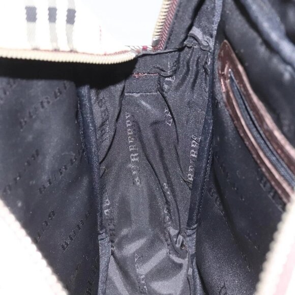 BURBERRY Nova Check Shoulder Bag Canvas Beige Auth 110227 - Picture 12 of 16